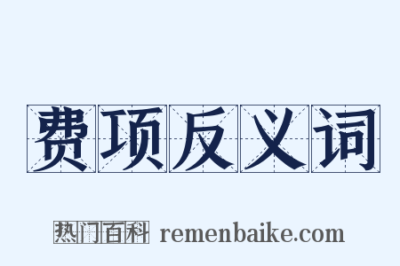 费项反义词是什么意思的图片